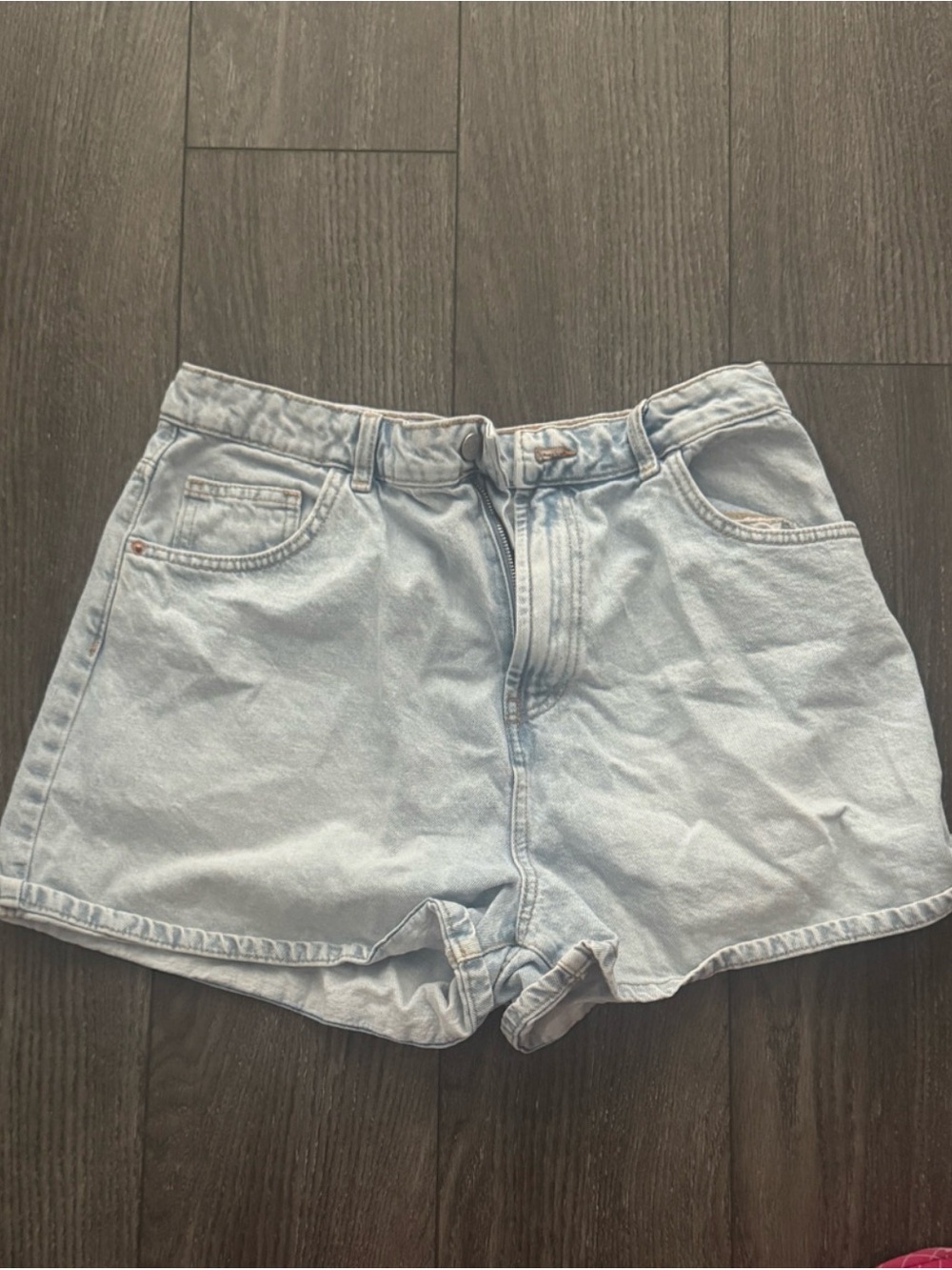 Primark Light Wash High-Rise Denim Shorts